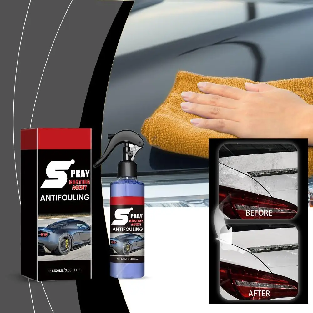 100ml Car Coating Cleaning Spray Agent Hydrophobic Anti Fouling Paint Care Spray Waterproof Auto Surface Protection Polish Agent