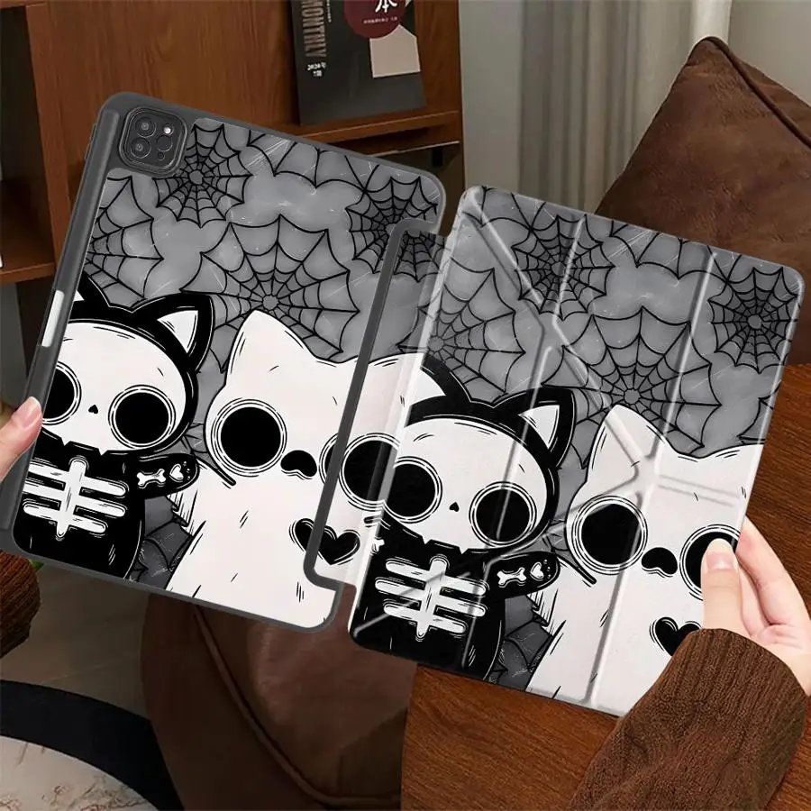 

Holder Cover Tablet Case For iPad Mini 6 7 Air 4 5 M3 M2 M4 11inch Pro 11th 10th 9th 8th 7th 12.9inch Pro 2025 Cute Cat Lovely