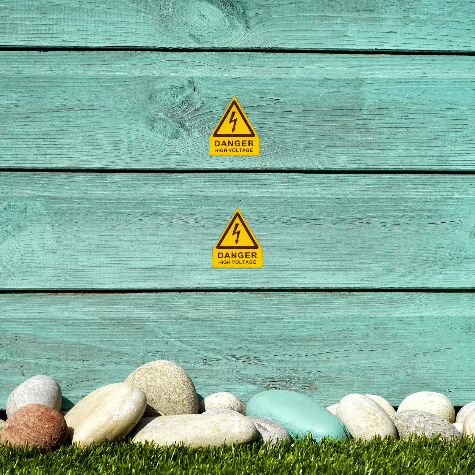 6Pcs High Voltage Danger Warning Label Industrial Equipment Safety Electrical Shock Signs Yellow Triangle Traffic Safety