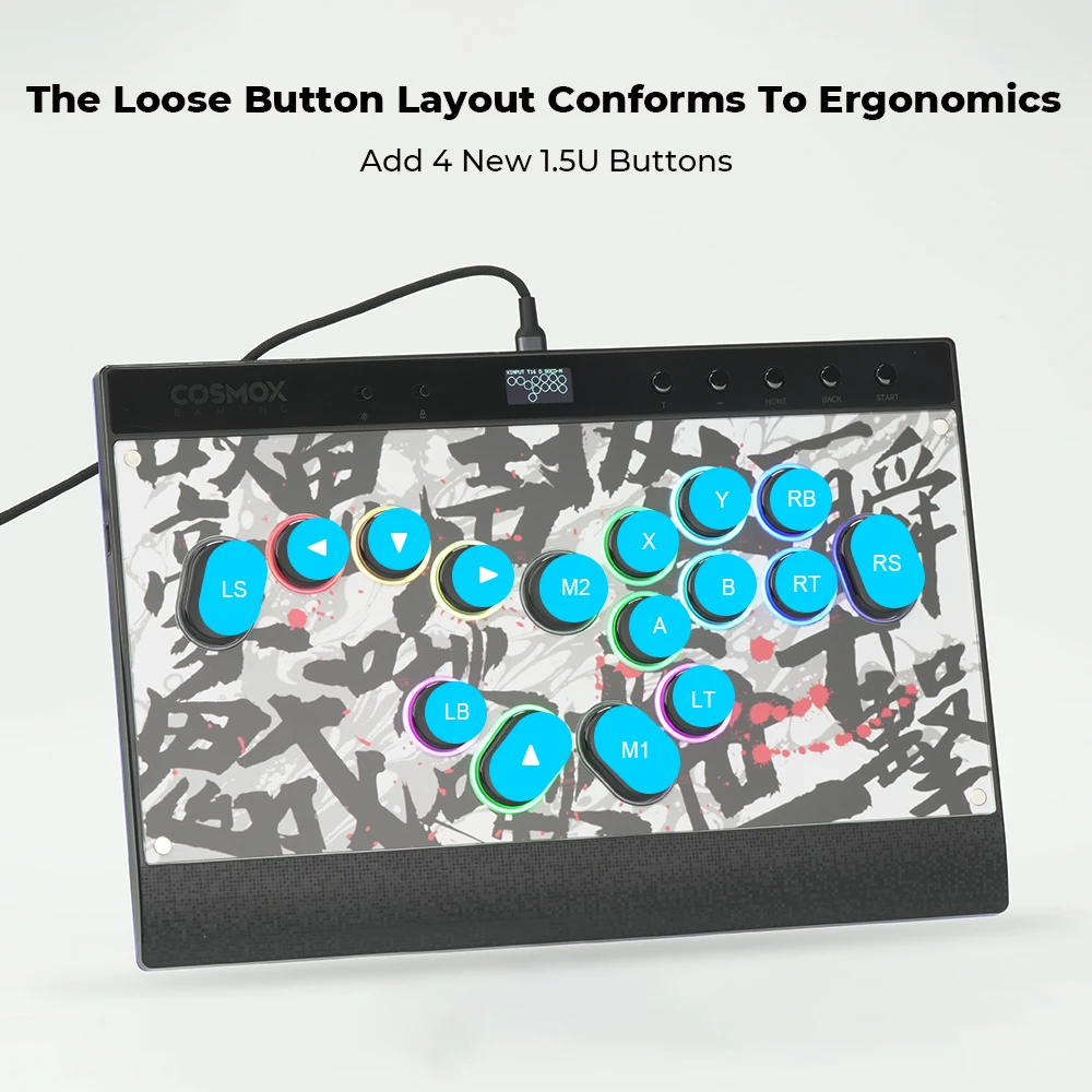 Haute42 Magnetic Stickless Arcade Controller Keyboard C16-S Hitbox Leverless Controller For PC/PS4/PS5/Switch Fight Stick Hitbox