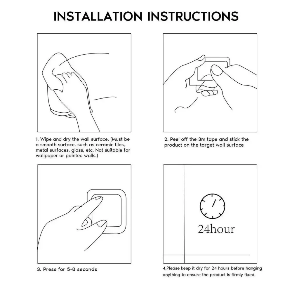 Non-punched Towel Rack Bathroom Rack Self-adhesive Bathroom Household Items Kitchen Towel Hand Towel Rack