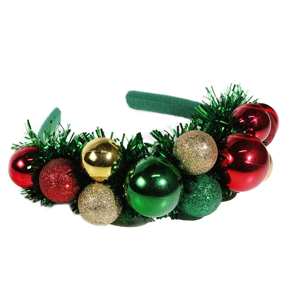 Color Ball Headband Creative Colored Balls Christmas Decoration Unique Christmas Hair Band Rich And Colorful 39.3g Interesting