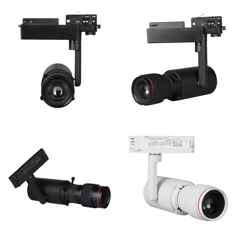 Zoomable LED Track Light for DALI Zigbee Smart Dimming Cut Projector Light for Art Gallery Museum Display Lighting Fixture