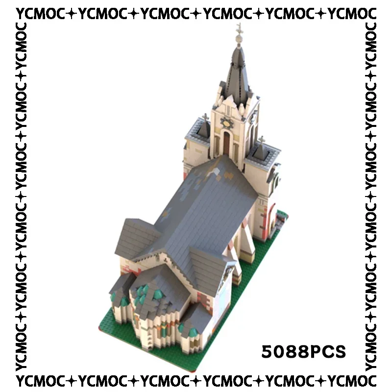 Ycmoc-子供向けの建築モデルのビルディングブロック、建築シリーズ、アセンション大聖堂、テクノロジーレンガ、DIYおもちゃ、子供向けギフト