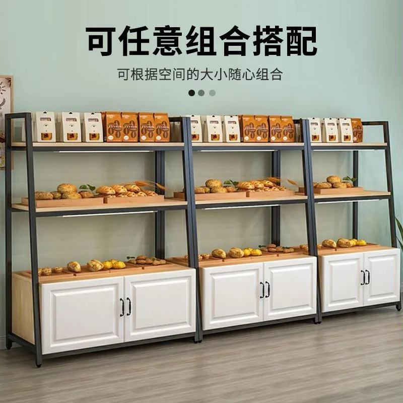 Pastry display cabinet shelves Utility shelves bakery cabinets multi-level showcases bakery supermarket shelves