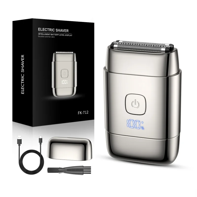 New reciprocating electric shaver, fully washable, intelligent digital display, floating blade head, men's shaver