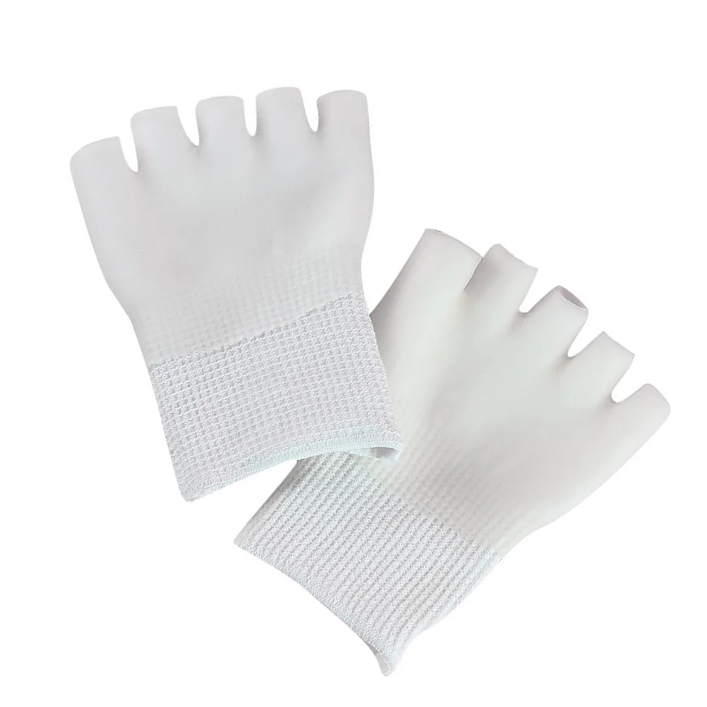 1 paire de chaussettes hydratantes en Gel à 5 orteils pour femmes, en coton à bout ouvert, extensibles et antidérapantes, chaussettes de récupération de Spa, outil de soins des pieds pour dames