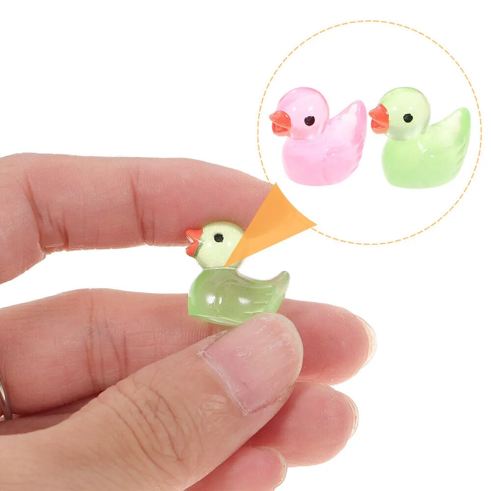 10/30/50Pcs Yellow Duck Ornament Miniature Figures Tiny Duck Resin Handicraft Micro Landscape Decoration