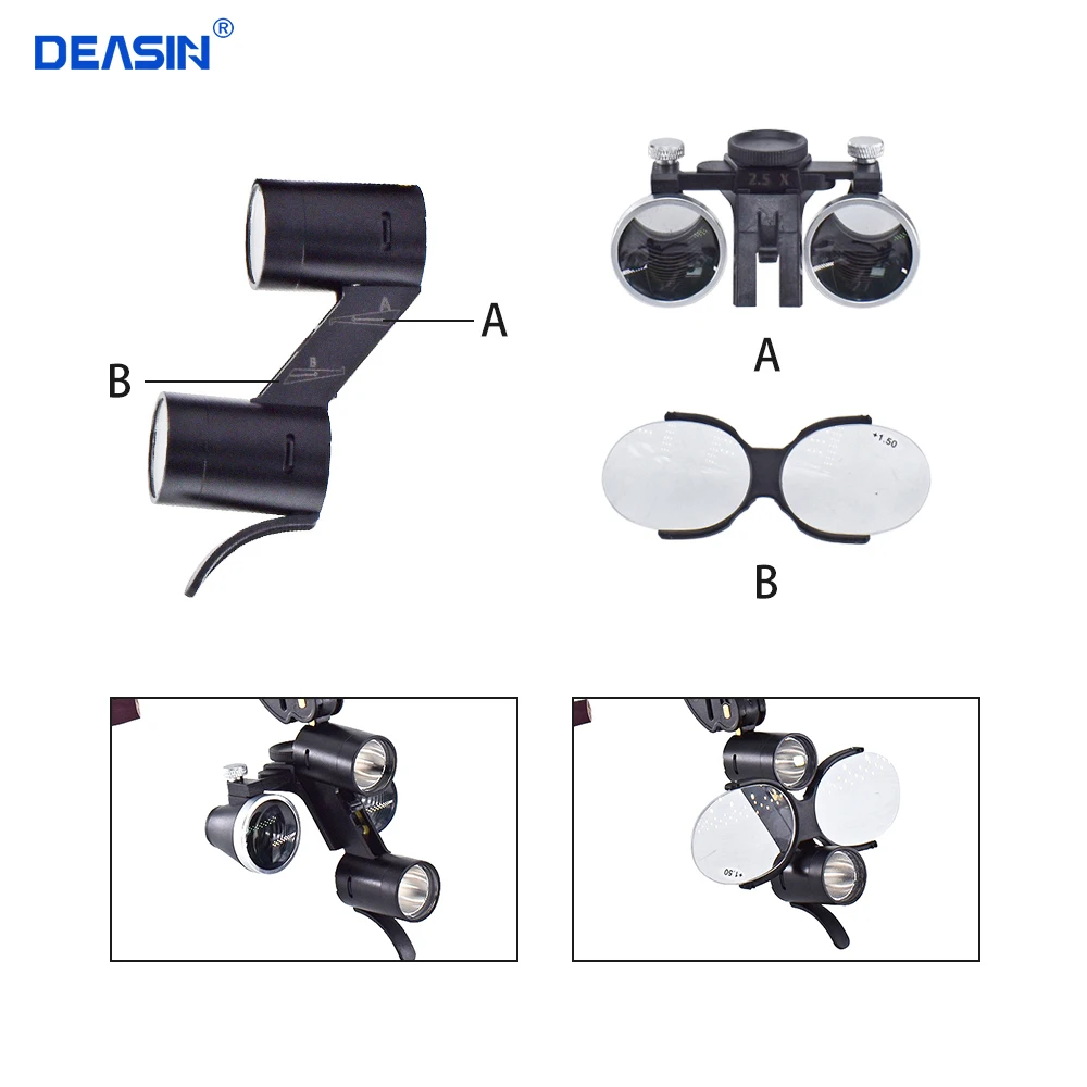 Dental accessories Spare parts LED Headlight Binocular Loupes 2.5X/3.5X 5W Surgical Headlamp Dentistry Magnifier