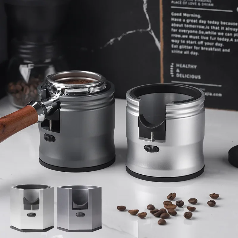 

Coffee Tamping Station Base Aluminium Alloy Adjustable Height Tamping Station Base for 51mm/53mm/58mm Portafilte Coffee Tools