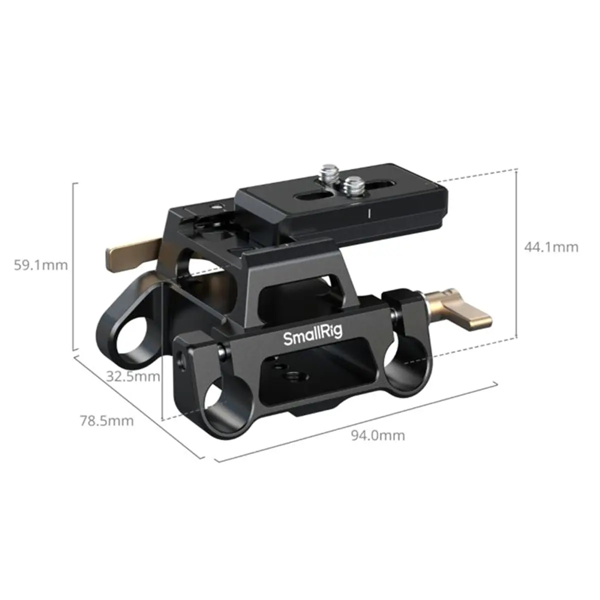 DT75BG  Arca-Type Mount Plate Kit with 15mm Dual Rod Clamp for Extend Follow Focus, Matte Boxes, V-Mount Battery Plates 5365