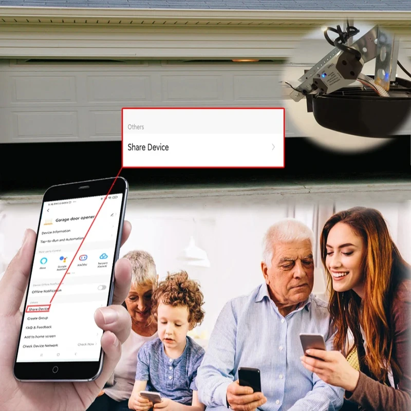 Imagem -05 - Tuya-controle Remoto Garagem Porta Abridor Wi-fi Smart Gate App Controlador de Voz Vida Funciona com Alexa Google Home Assistant