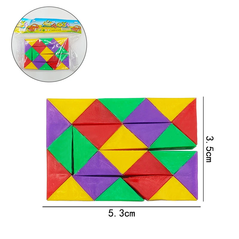 Régua mágica bonito para crianças, Régua divertida, 24 seções, Variedade Folding Toys, Presente de aniversário infantil, 5pcs