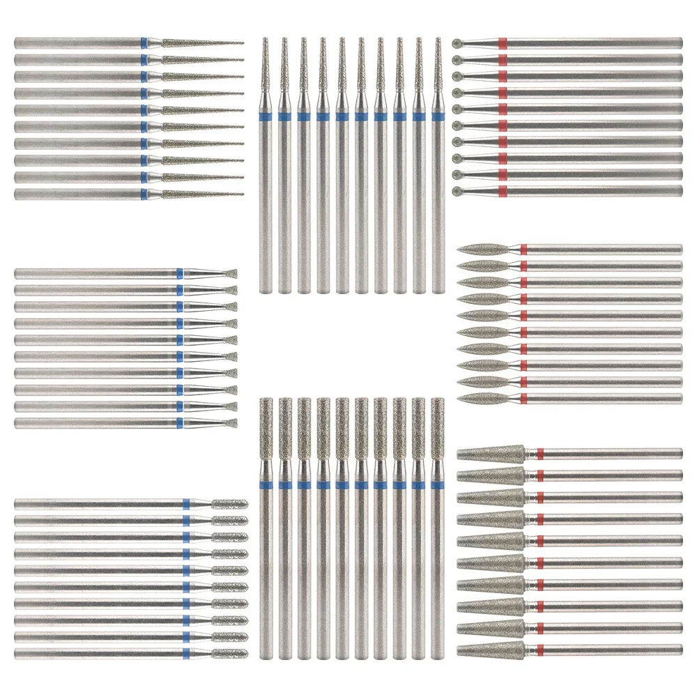 10 قطعة قاطعة المطحنة الماسية للتقليم الكهربائية مسمار لقمة ثقب ملحق آلة باديكير ملف الأظافر هلام أداة إزالة #1