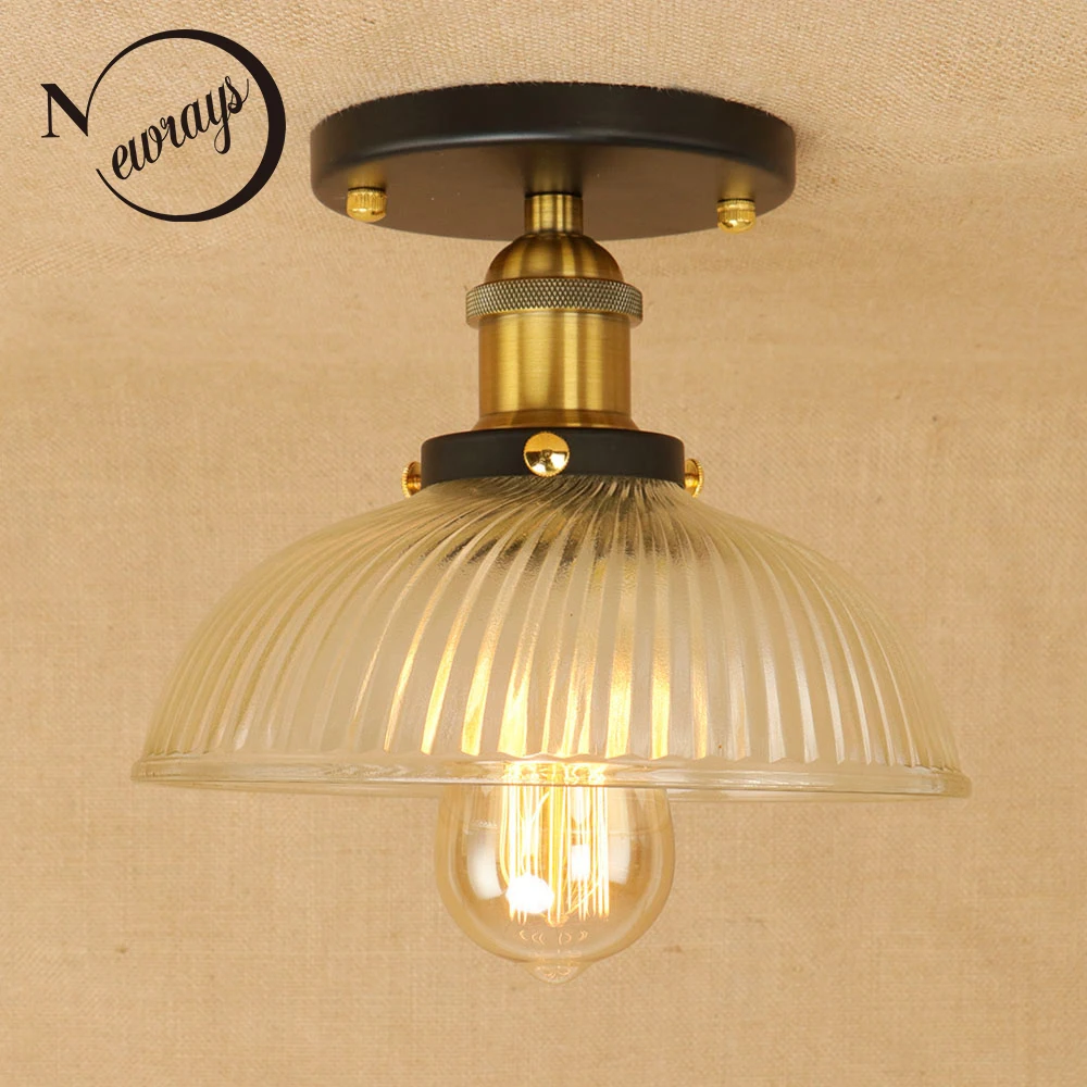 

Loft classical retro iron glass lampshade ceiling lamps ceiling lights plafonnier luminaire for bedroom living room