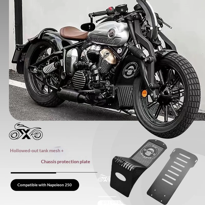 【Premium】For Napoleon 250 modified lower deflector, hollow radiator mesh protection plate, underbody scratch-resistant protectio