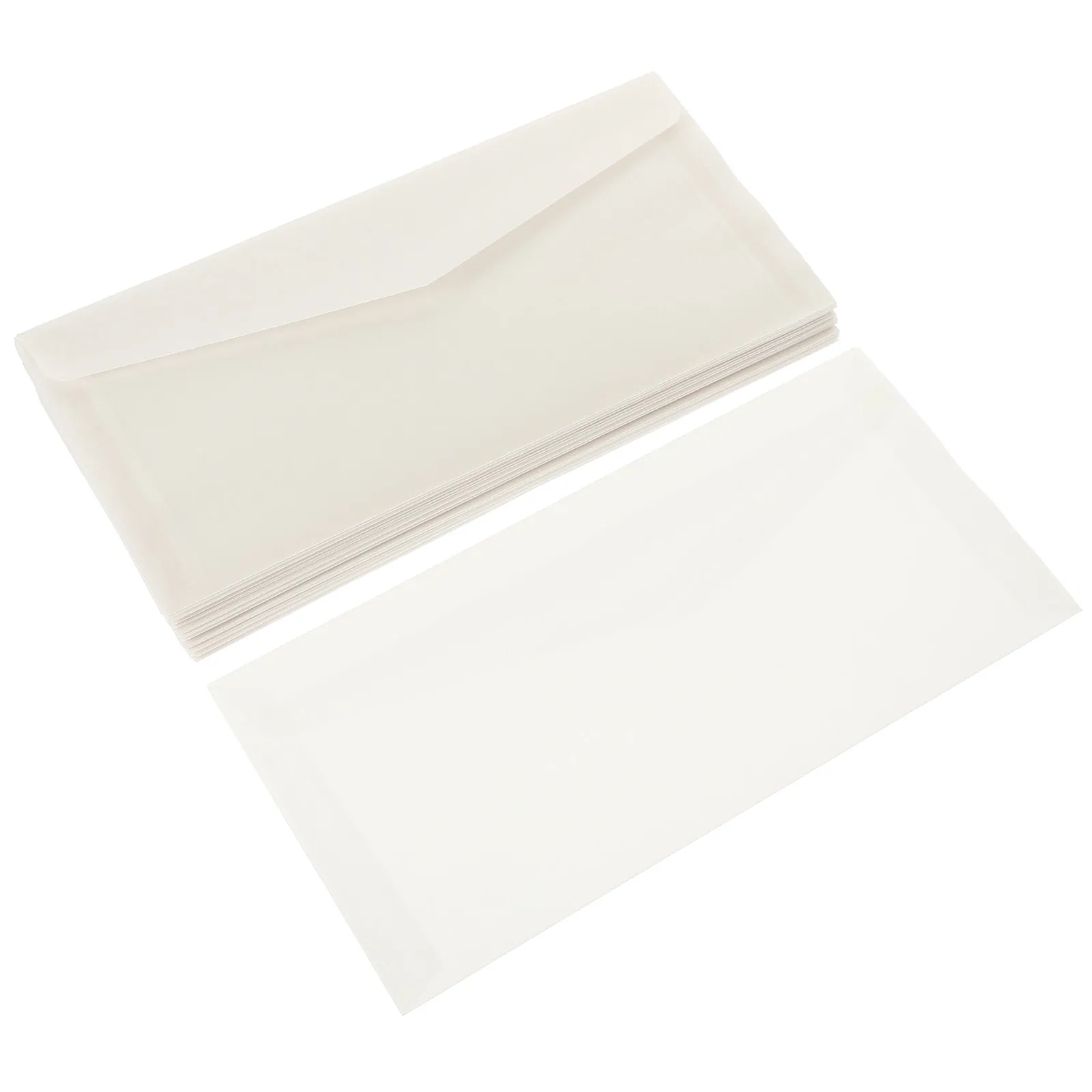 

50Pcs Blank Parchment-Style Translucent Envelopes Ideal for Invitations Greeting Cards Festivals Banquets Showers Direct Mail