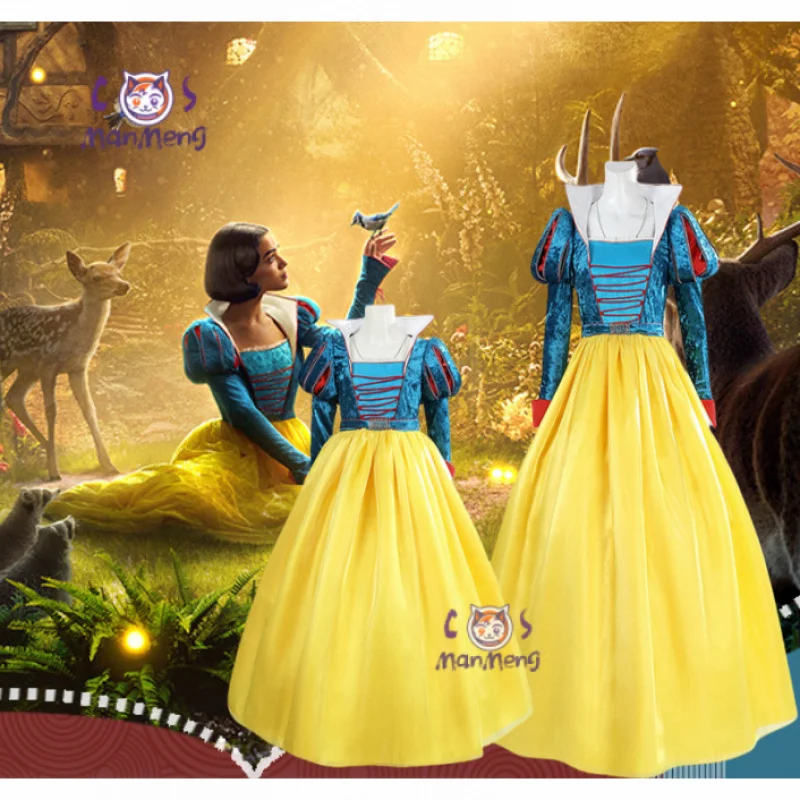 2025 Snow White New Movies cosplay Costume Adult and Child Sizes Fairy Tale Sweet Princess Dress Halloween Ball Woman Uniform