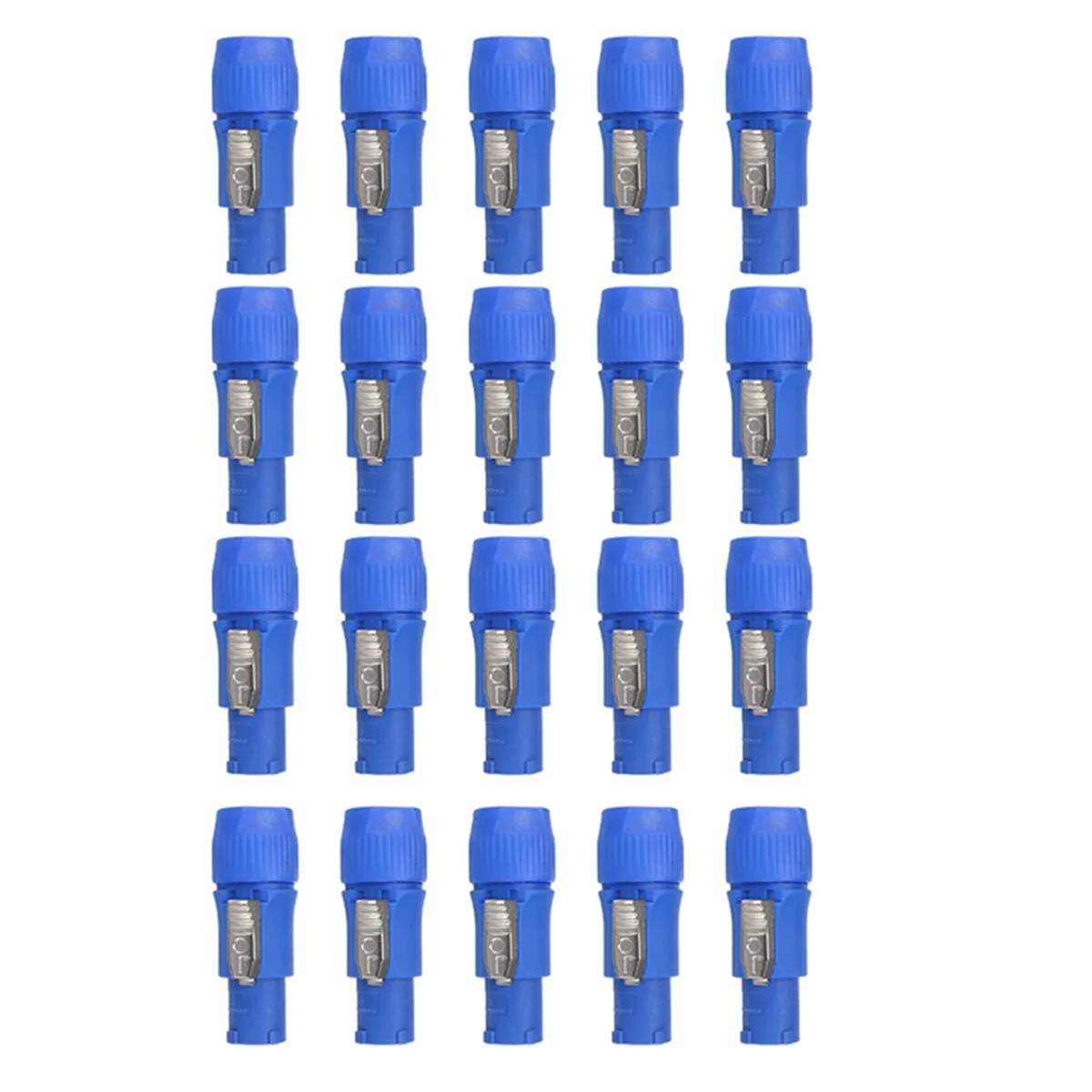 LSJD 20Pcs 3 PIN AC Powercon Connector Male Plug NAC3FCA NAC3FCB AC Cable 20A 250V Power Plug Adapter for Stage Light(A)