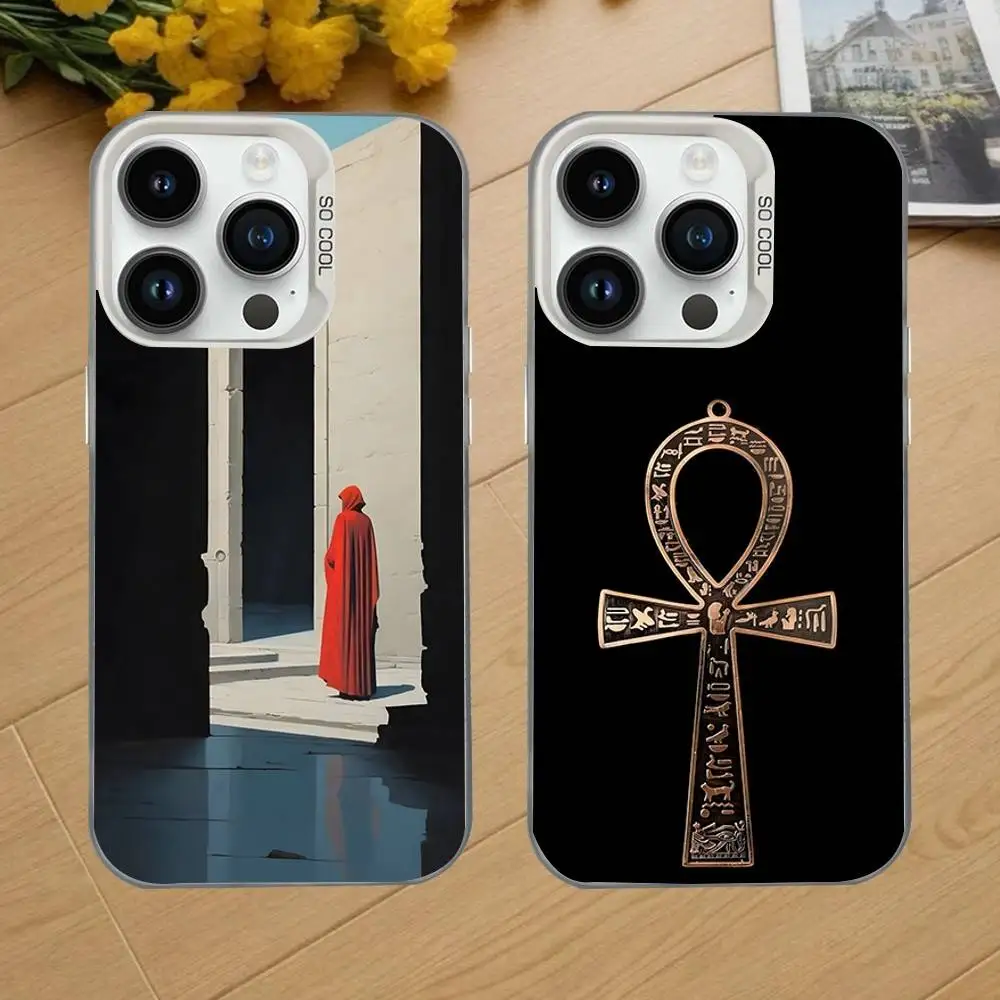 

Egypt M-Mysterious Tarot Phone Case For iPhone 16,15,14,13,12,11,Mini,Pro,SE,MAX White Matte Shockproof Cover