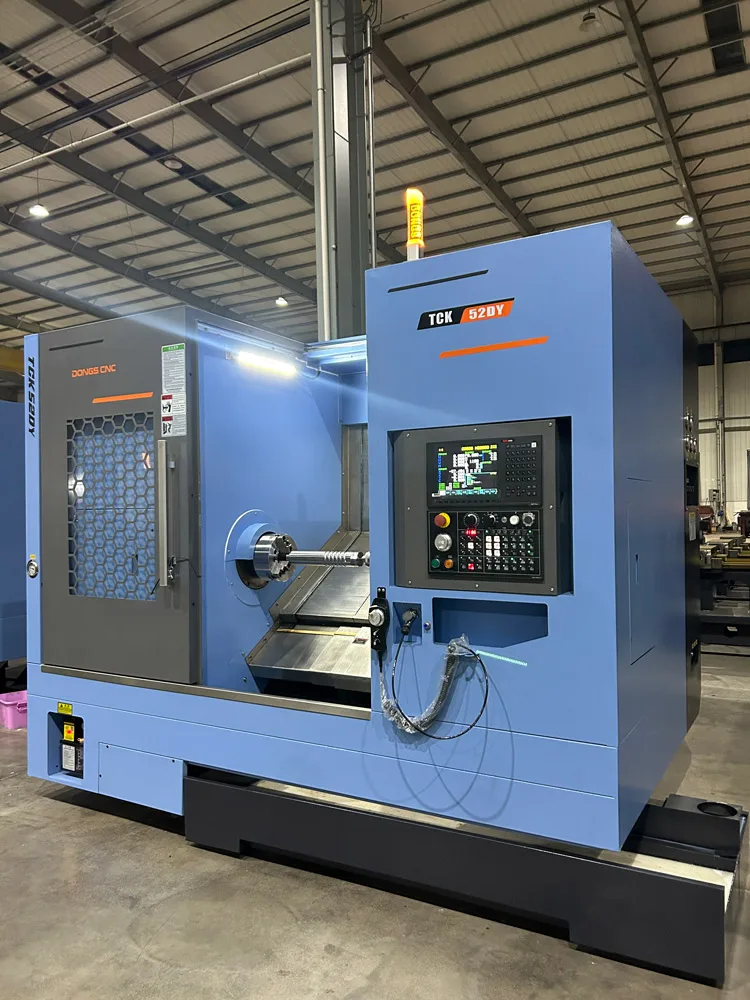 Control Yaxis High Precision Hydraulic Chuck Slant Bed Cnc Lathe Machine Tool Equipment with Live Tooling