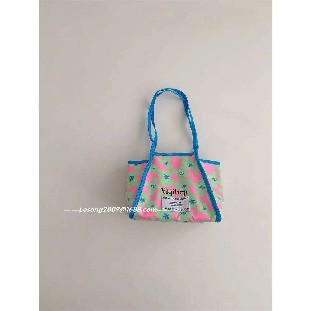 2024 Grote Capaciteit Bloemen Kids Tas Meisjes Crossbody Tas Canvas Koreaanse Modieuze Schattige Rugzak Voor Jongens Meisjes Tassen