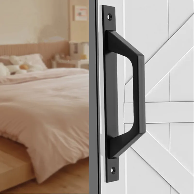 Tiradores de puerta de aleación de aluminio, herrajes para puerta de balcón, dormitorio, cocina, blanco y plateado, 1 unidad