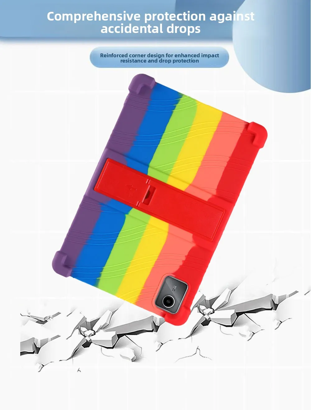 FÜR Lenovo Idea Tab 11 Hülle Silikon Stoßfeste Standabdeckung Kinderfreundlicher Fallschutz TB336ZU – Detail 7