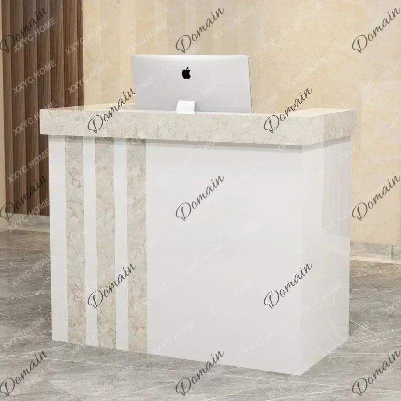 RPS Luxury Hair Salon Reception Desks Modern Office Reception Desk Counter Simple Decorations Recepcion Desk Commercial Furnitur