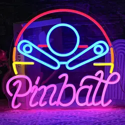 Pinball Neon Signs USB Powered LED Neon Light for Bedroom Living Room Office Game Room Bar Wall Decor Mall Man Cave Decoration