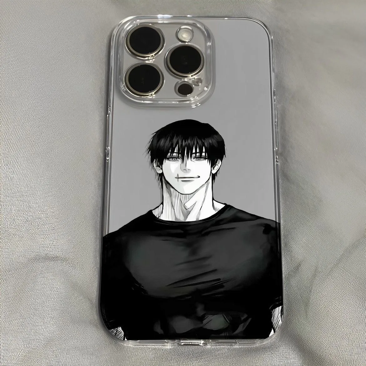 انمي ياباني ظالم Fushiguro Toji Geto Suguru واضح لينة حماية آيفون 16 15 14 13 12 11 14 برو ماكس غطاء #1