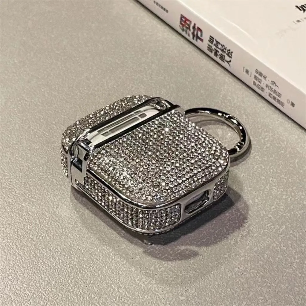 Beautiful Rhinestone Bling Hard Plastic Cover Case Fr AirPods 2/3/Pro 1 2 Hook