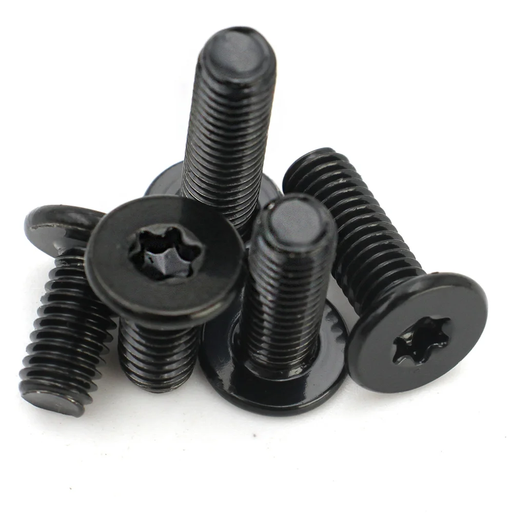 10pcs Black 304 Stainless Steel M1.6 M2 M2.5 M3 M4 M5 M6 M8 CM Six-Lobe Torx Ultra Thin Super Low Flat Wafer Head Screw Bolt