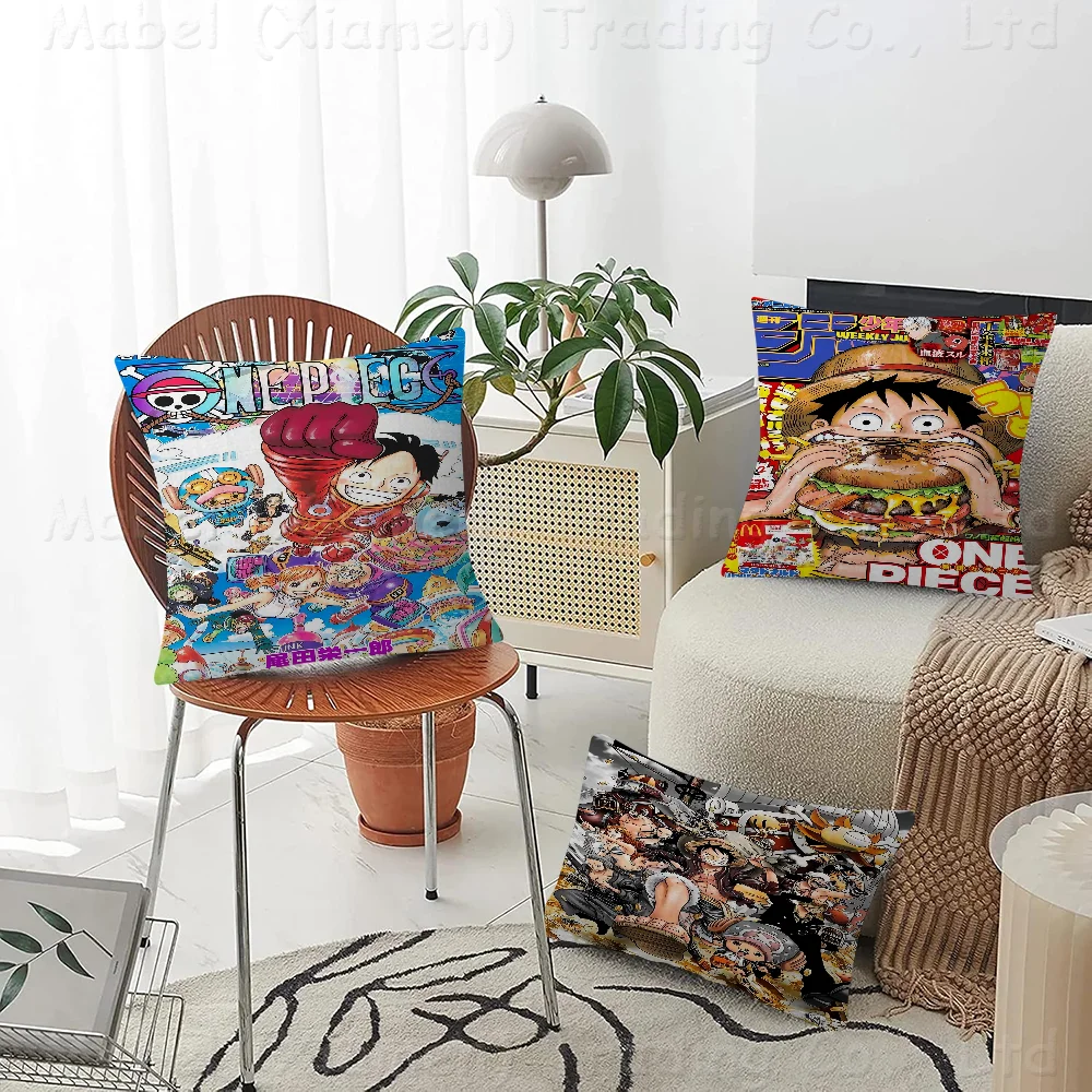 Anime O-One P-Piece Cushion Cover Pillow Cover Decor Pillowcase Printed Cushion Case For Couch