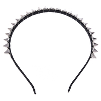 Silver Metal Stud Rivet Spike Headband Hair Head Band Aliceband Punk Girl