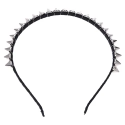 Silver Metal Stud Rivet Spike Headband Hair Head Band Aliceband Punk Girl