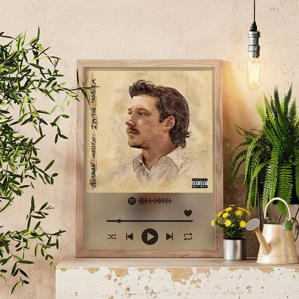 Morgan Wallen Poster Self-adhesive Art Waterproof Paper Sticker Coffee House Bar Room