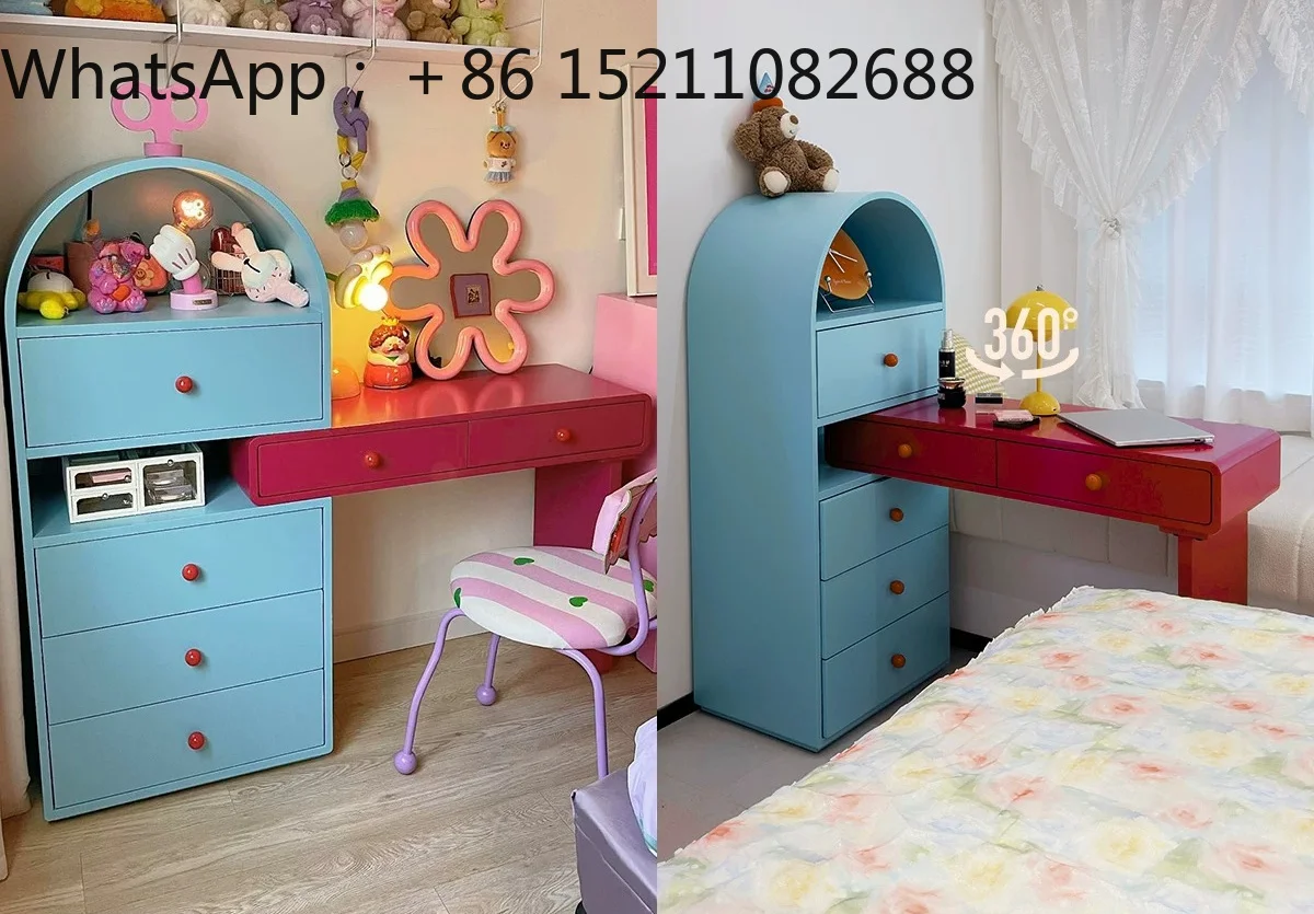 SCY corner semi-enclosed dresser chest cabinet integrated bedroom locker solid wood bedside cabinet