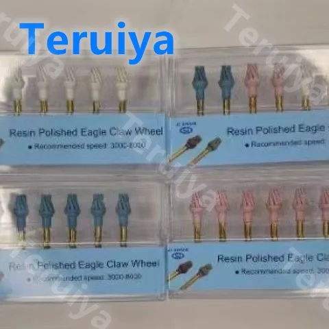Premium 4Pcs/Box Dental Polishing Kit | Low-Speed Contra Angle Claw Polishing Wheels | For Pit & Fissure + Interdental Polishing