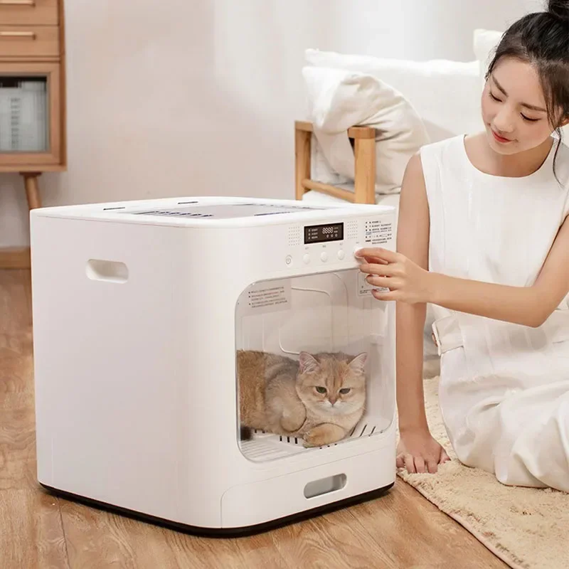 

Pet Cat Automatic Drying Bread Machine Bath Beauty Smart Voice Activated Pet Box Small Air Drying Room Small Animal Supplies