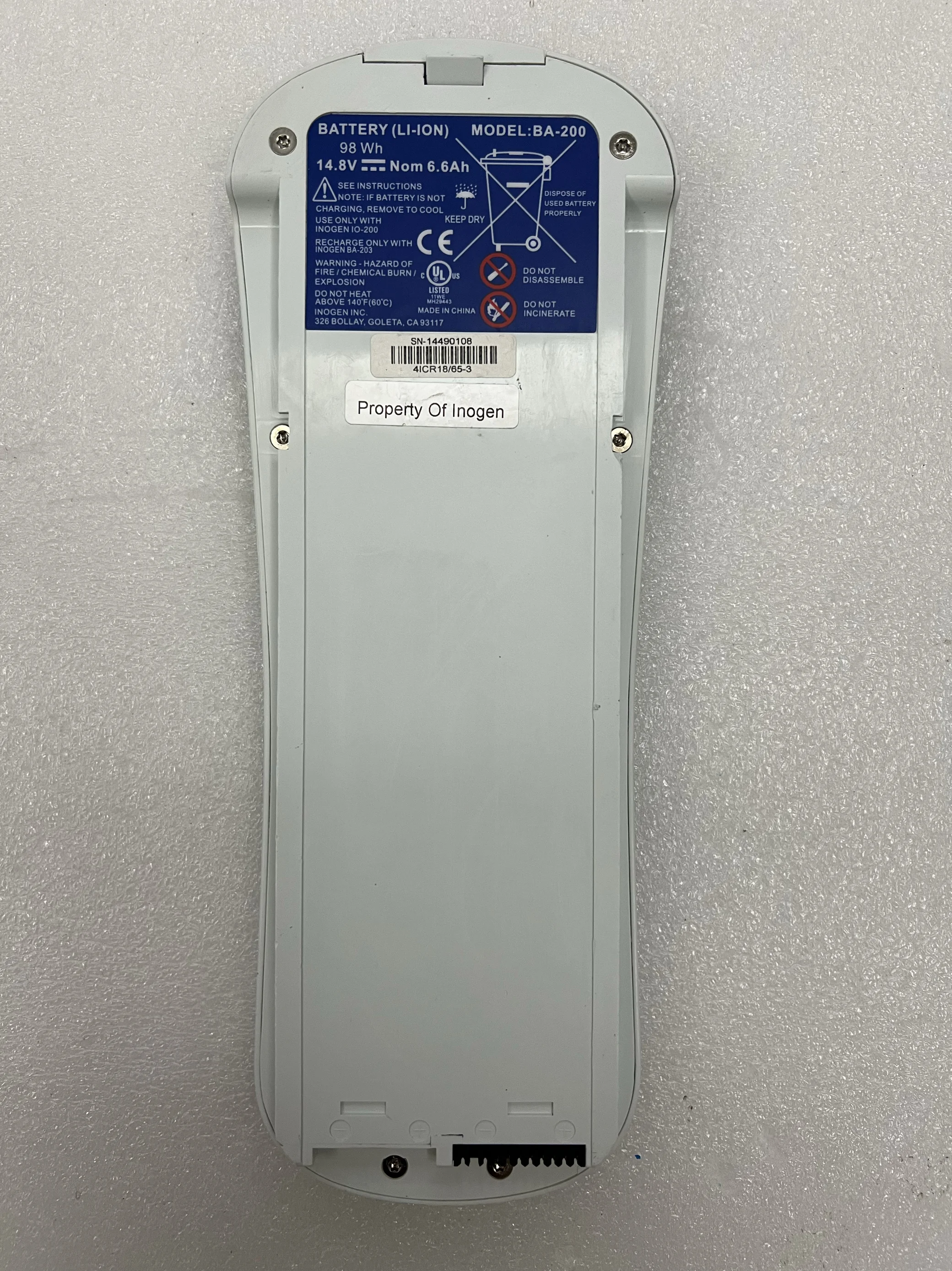 

BA-200 battery for Inogen BA-203 IO-200