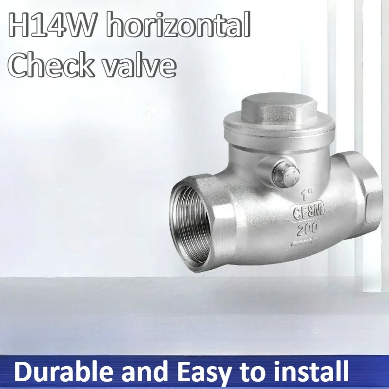 yes304 Stainless Steel Horizontal Check Valve 2/3/4/6 Points Internal Thread Screw Swing Check Valve