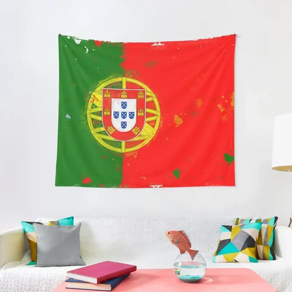 Portugal Grunge Flag Tapestry Home Decorators Room Decoration Accessories Nordic Home Decor Tapestry