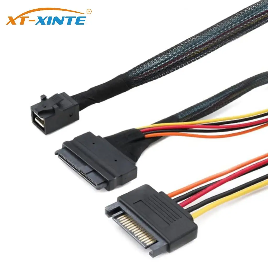 

MINI SAS HD SFF-8643 to SAS 8639 with SATA 15-Pin Male Y-Type Server Connecting Cable