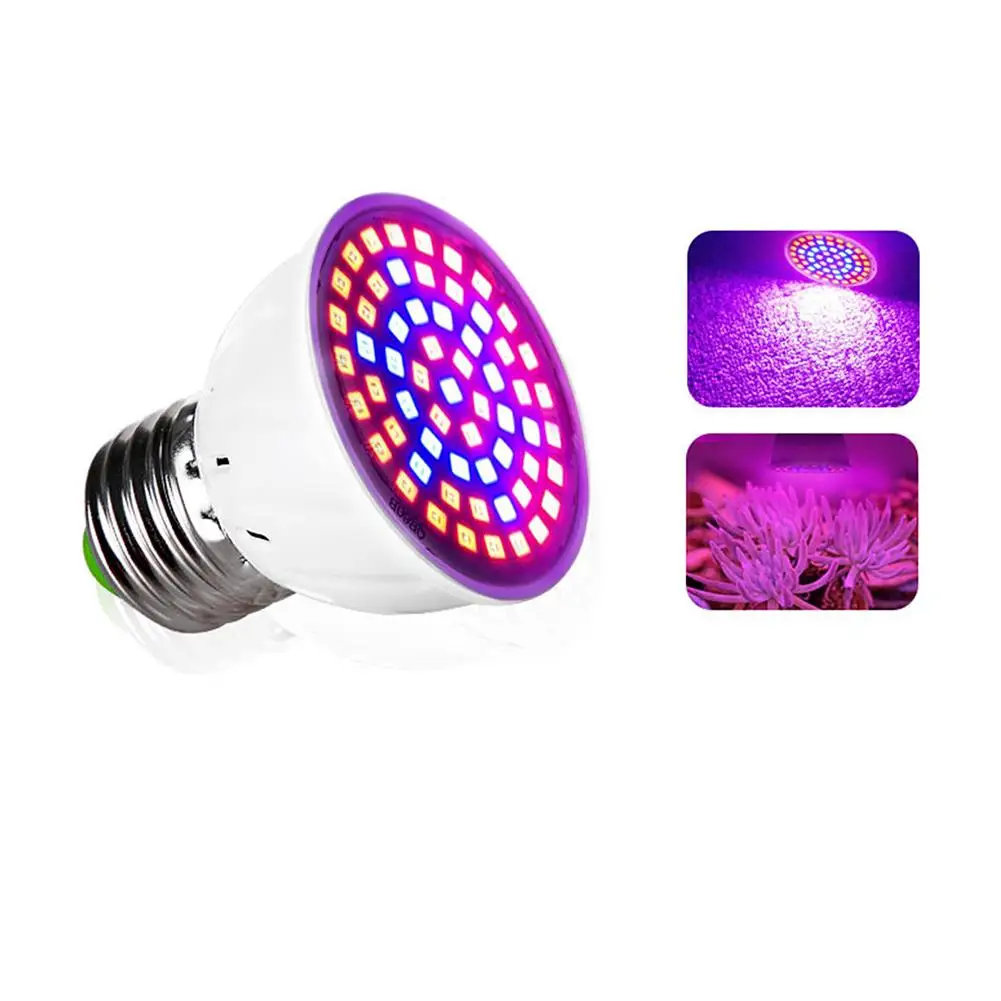 LED Grow Full Spectrum Bulb E27 220V 48/60/80beads serra lampada idroponica Grow Light per pianta da interno Phyto Flower Lamp