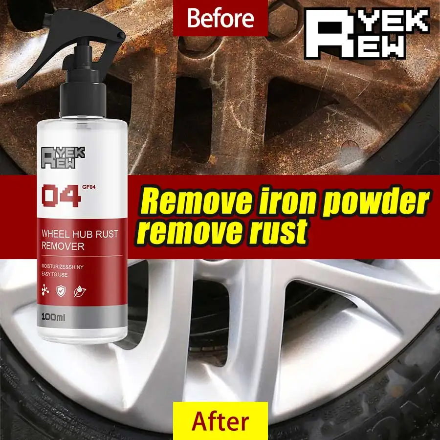 Pintura de coche y rueda, polvo de partículas de hierro, eliminador de óxido y polvo, pulverizador de limpieza multiusos de Metal para llanta de coche