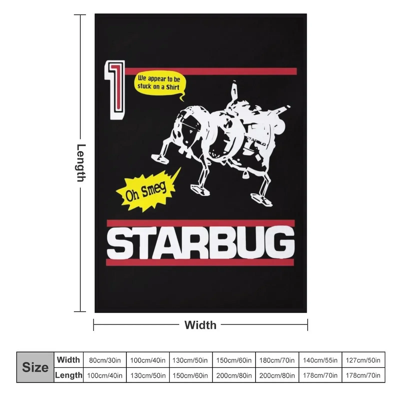 Red Dwarf Starbug 1 Throw Blanket Furrys Sofa Fashion Sofas Hairy Blankets