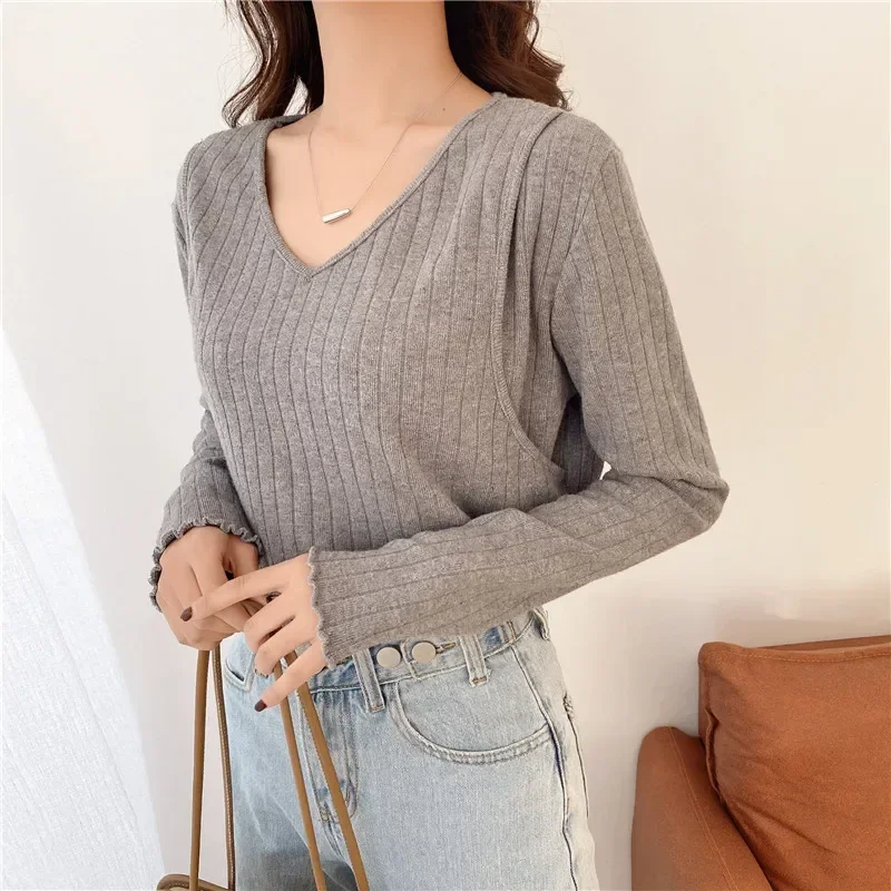 Clothes  For Pregnant Women Long-Sleeved Knitted Maternity Sweater Loose Breastfeeding Cothes Maternity Clothes