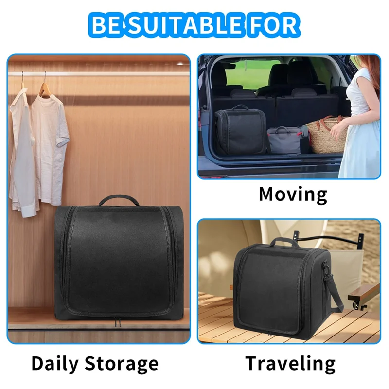 حقيبة قبعة A18E لقبعات البيسبول، حقيبة تنظيم القبعة للسفر والتنقل، تخزين قبعة Snapback، حقيبة حامل حامل القبعة