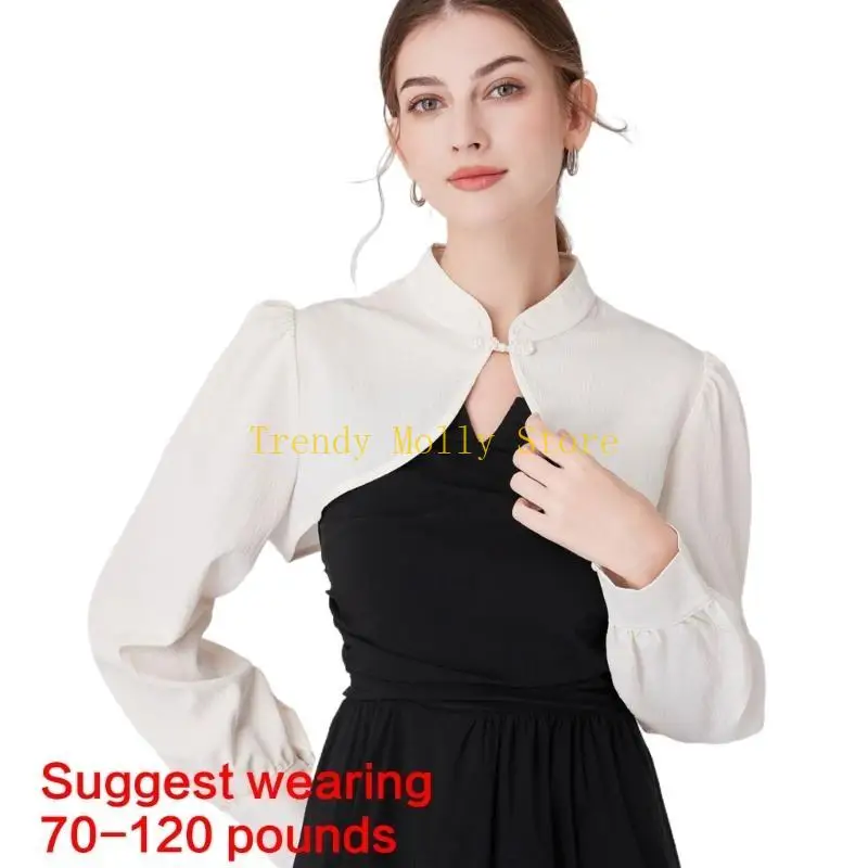 N5KB Woman Long Sleeve False Collar for Shirt Sweater Crafts Half Shirt Dress Collar